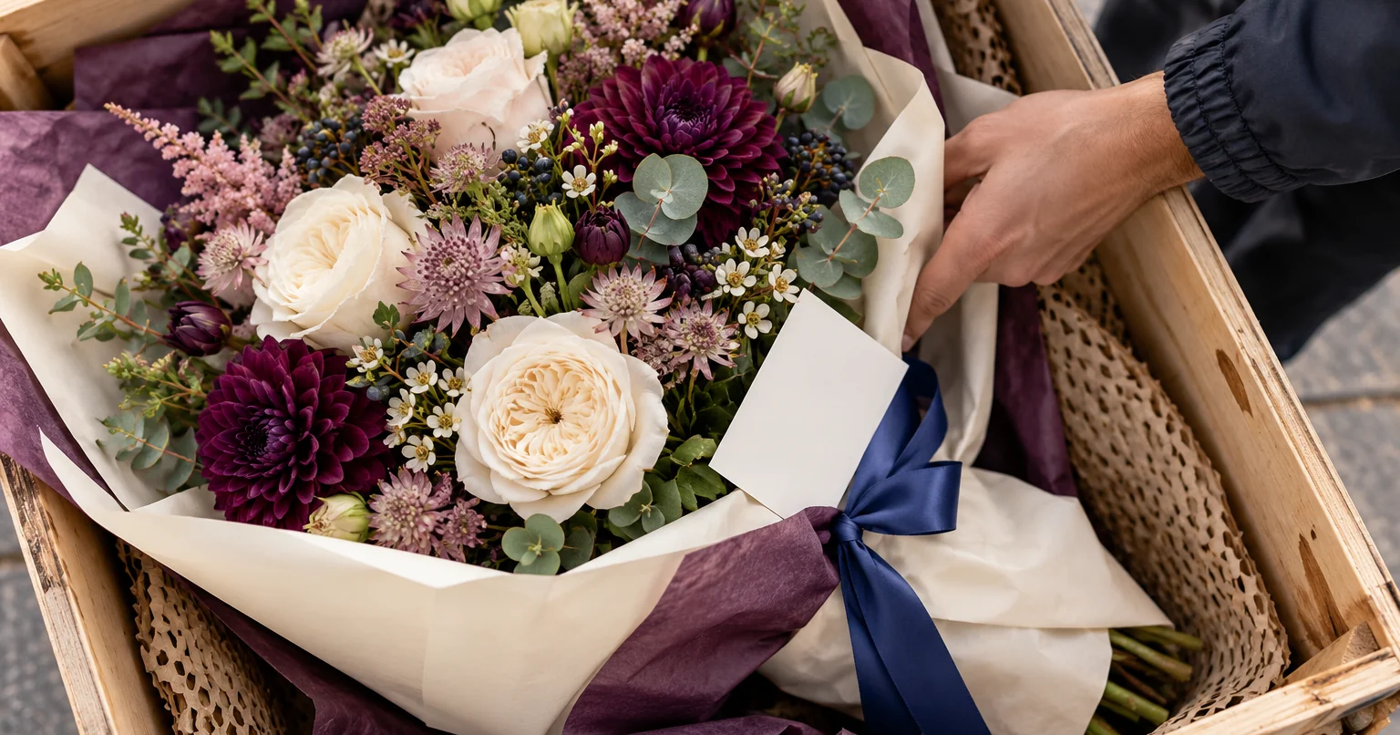 Illustration for Flower delivery checkout: what data an order needs