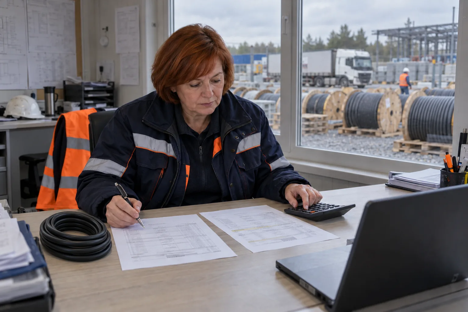 Editorial illustration: Comparing supplier quotes with AI in construction procurement