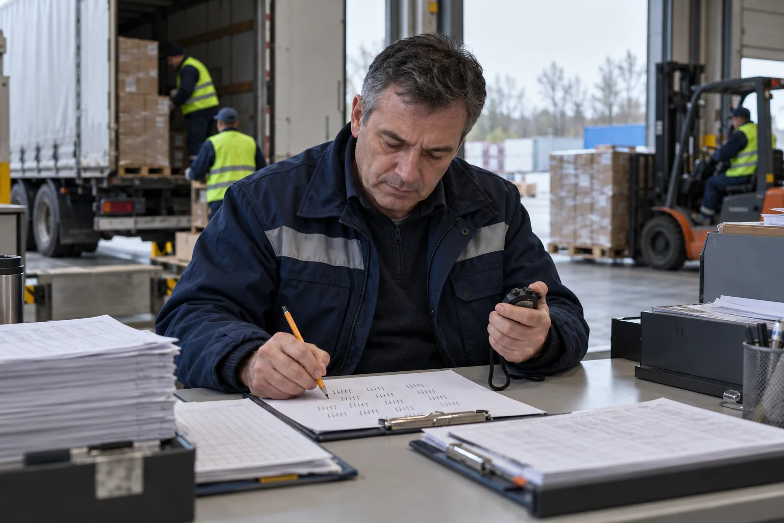 A manager counts request processing time