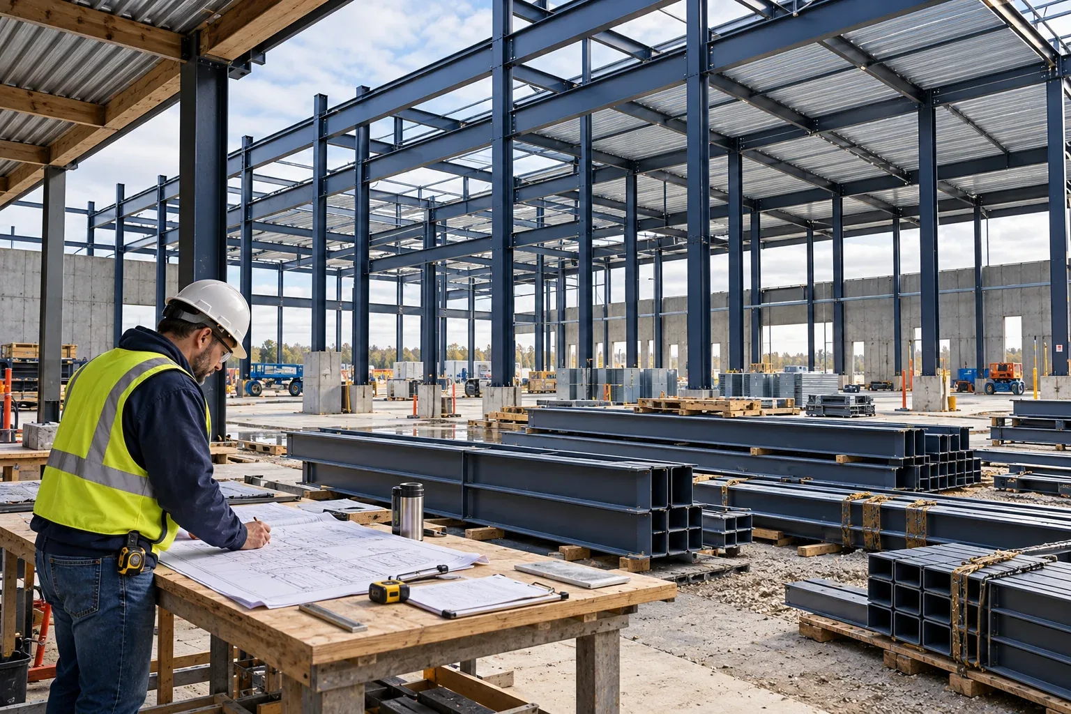 Editorial illustration: Construction cost forecasting: how much a project will earn by completion