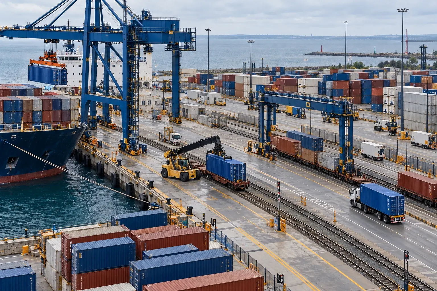 Editorial illustration: International logistics automation: milestones and deviations